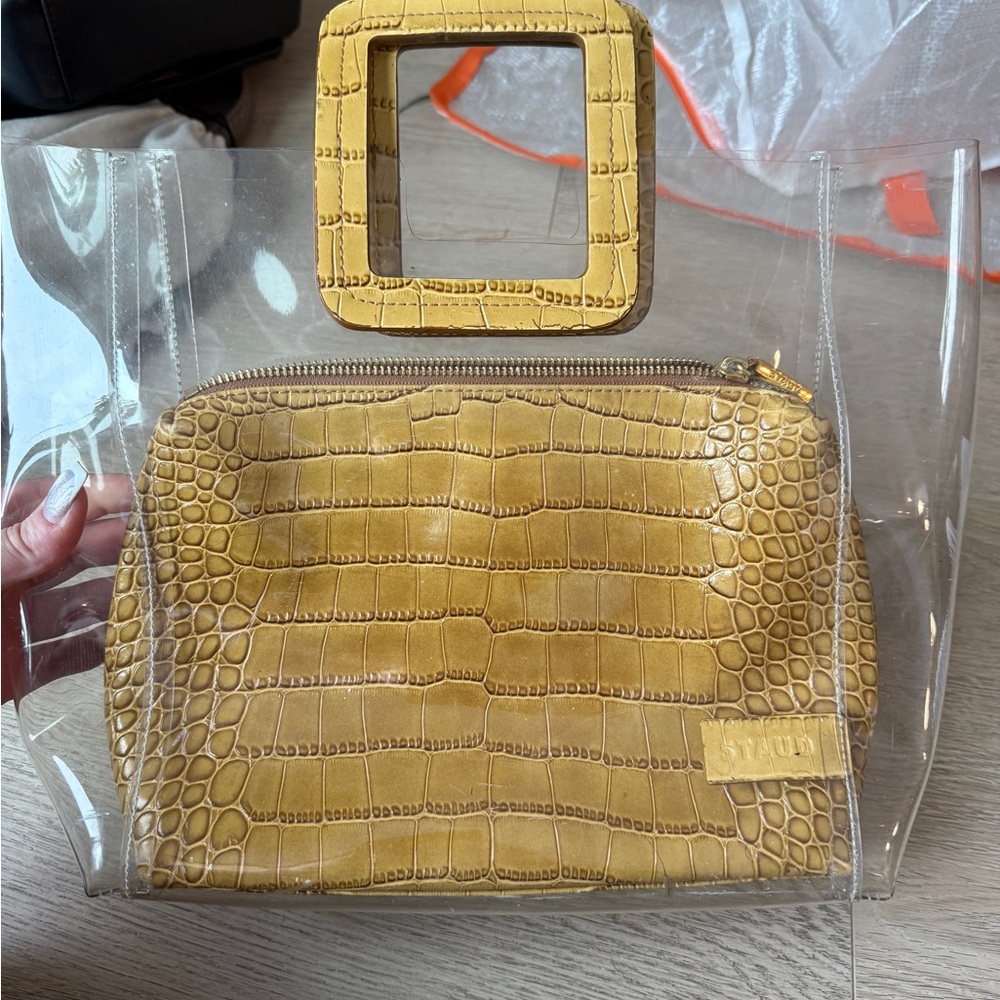 STAUD Yellow and clear bag
